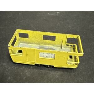 Matchbox Lesney No. 23 Trailer Caravan Yellow Camper Made in England No Roof